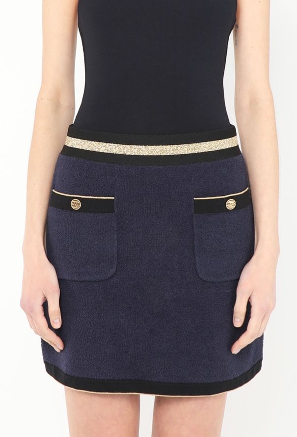 Chanel Resort 2019 Metallic Terrycloth Skirt - 1