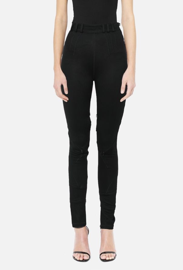 Balenciaga S/S 2003 Stitched Zipper Leggings - 2