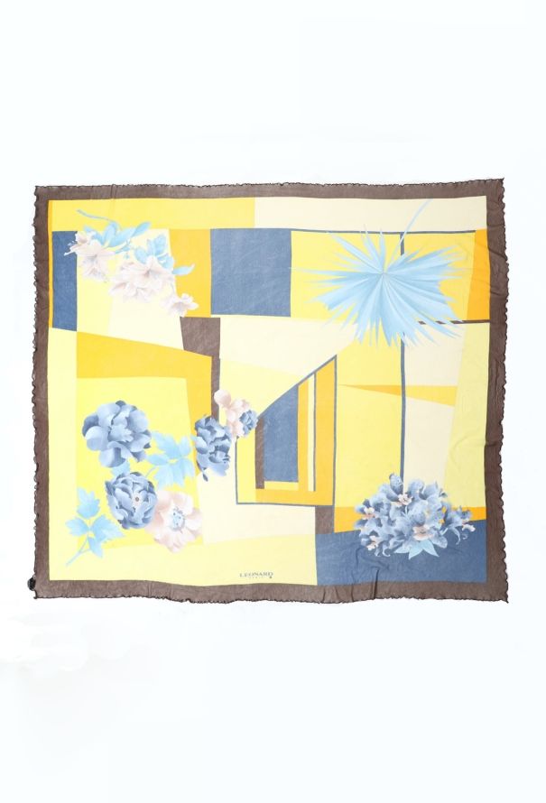Leonard Floral & Geometric Print Scarf - 1