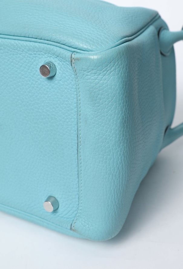Hermès Lindy 30 Taurillon Clémence Bleu Atoll - 8