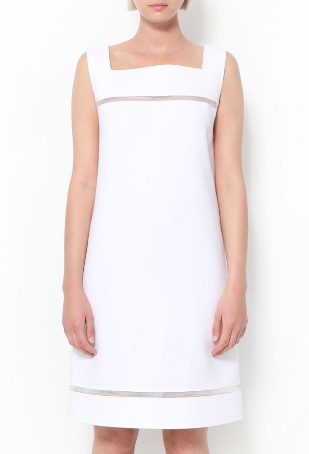 Courrèges 60s Mod Shift Dress White - 2