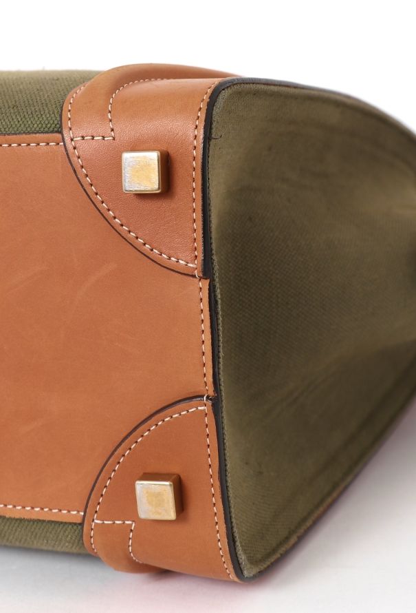 Céline Canvas & Leather Micro Luggage Tote Bag - 8