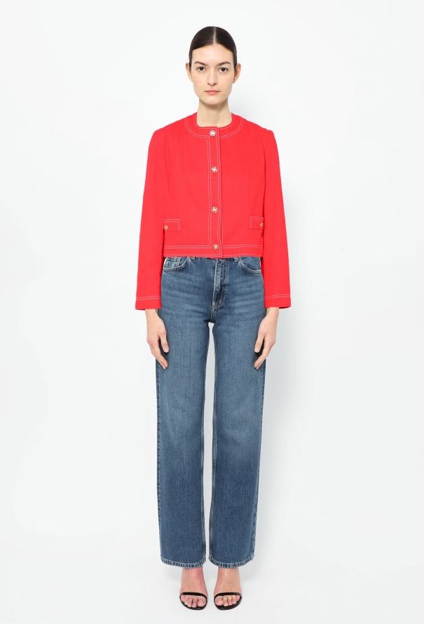 Céline Vintage Denim Triomphe Jacket - 2