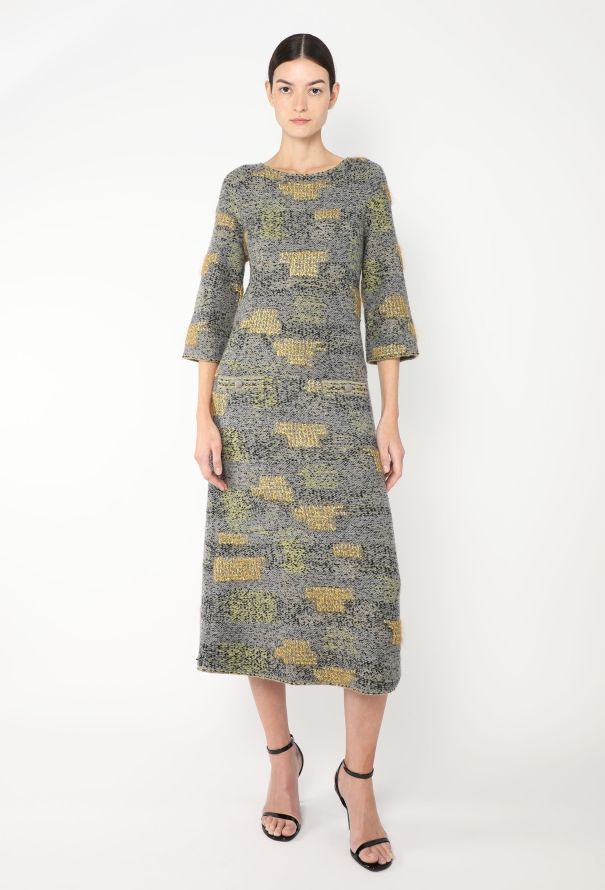 Chanel 2015 Tonal Quilted Knit Dress - 3