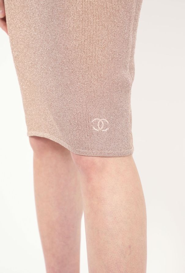 Chanel 1996 Lurex 'CC' Bodycon Dress - 5