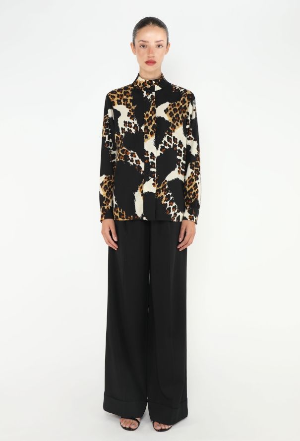 Saint Laurent F/W 1990 Leopard Print Blouse - 4