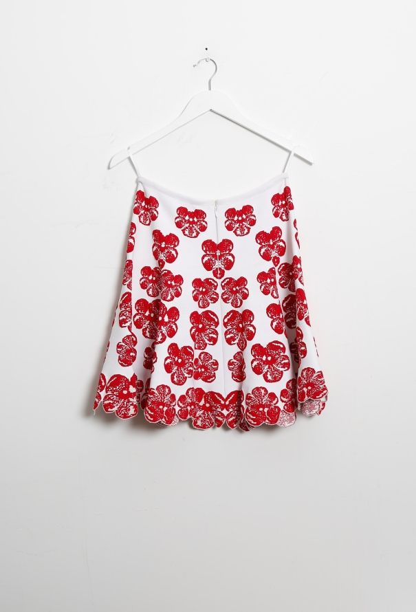 Alaïa S/S 2017 Floral Textured Skirt - 7