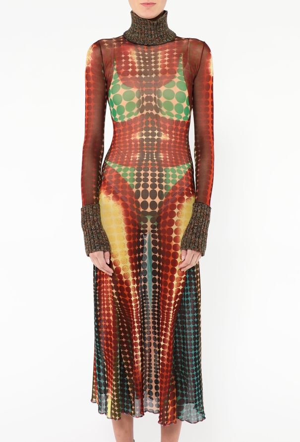 Jean Paul Gaultier ICONIC F/W 1995 Cyberdot Mesh Dress - 3