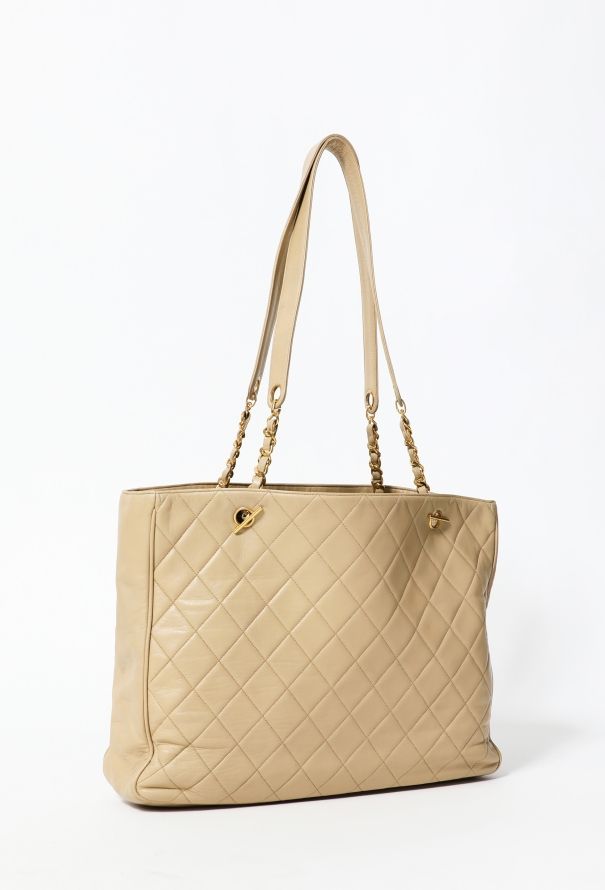 Chanel Beige Grand Shopping Tote Bag - 3