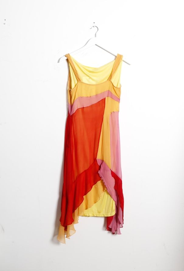 Alexander McQueen 90s Colorblock Dress - 6