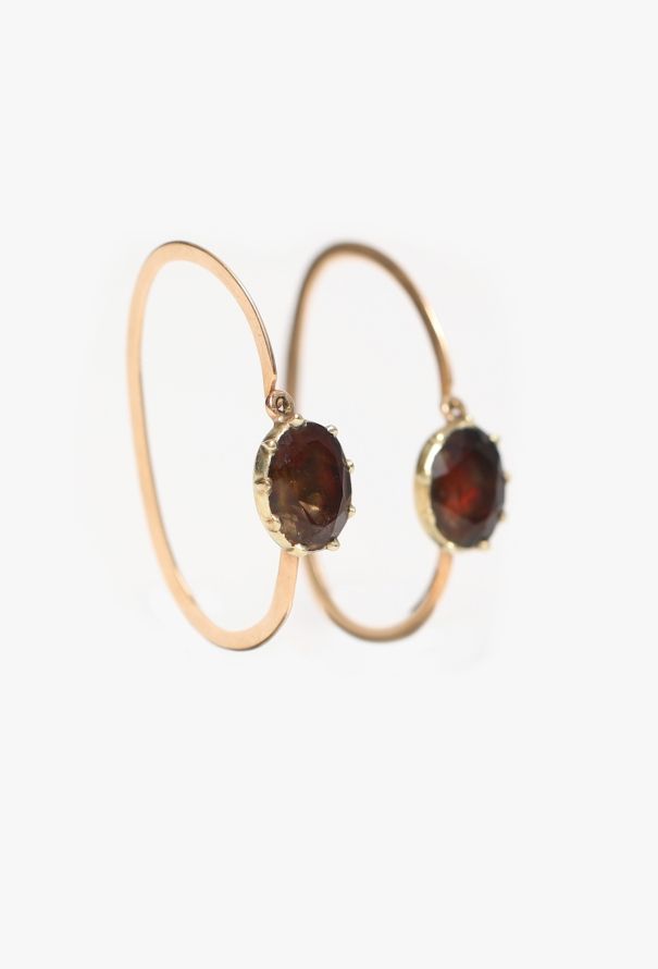 Vintage Fine Jewelry 18k Yellow Gold & Gemstone Earrings - 3