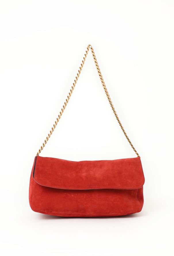Céline Suede Gourmette Flap Bag - 1