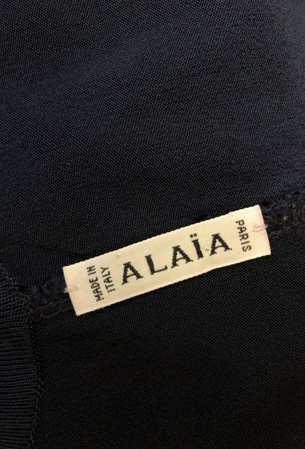 Alaïa Navy Stretch Dress - 6