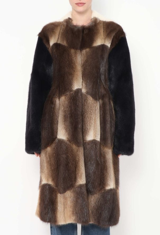 Céline F/W 2012 Colorblock Mink Fur Coat - 4