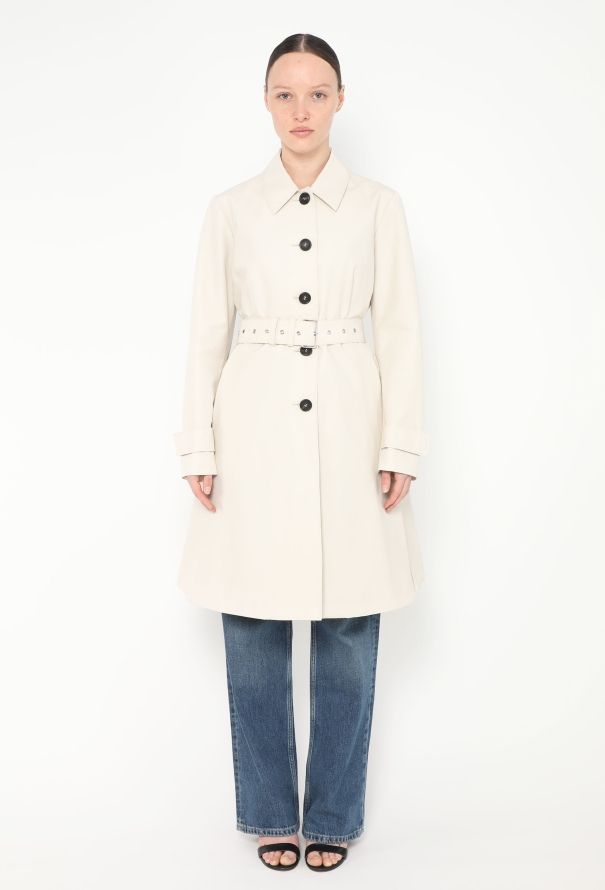 Prada Flared Belted Mackintosh Trench - 1