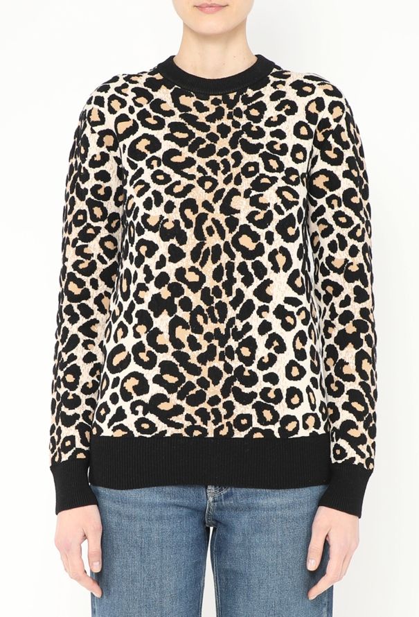 Céline Cheetah Print Crewneck Sweater - 1