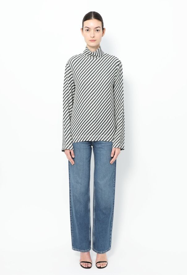 Céline High-Neck Striped Tunic - 2