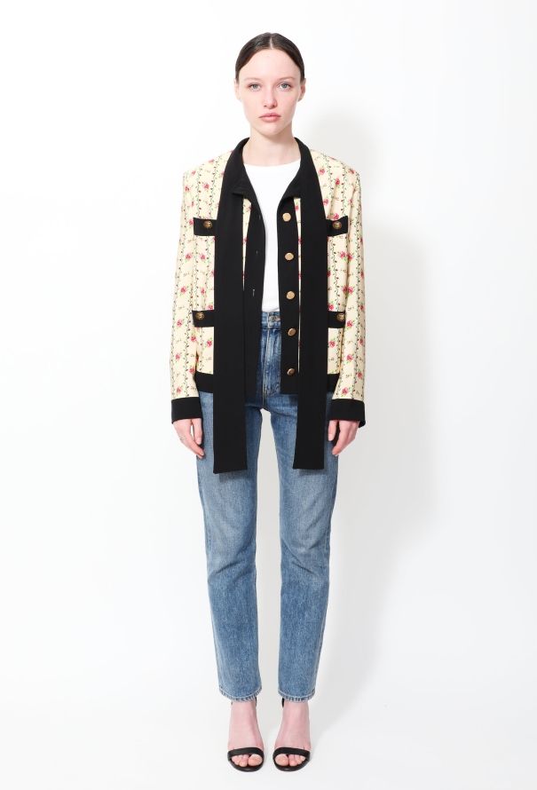 Gucci F/W 2018 Gardenia Lavallière Jacket - 4