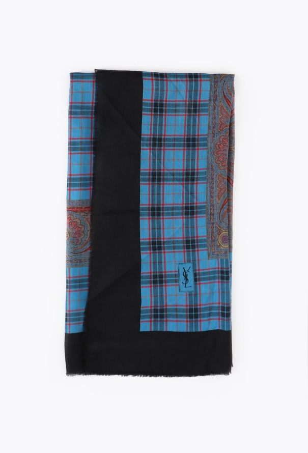Saint Laurent '70s Paisley Checkered Scarf - 5