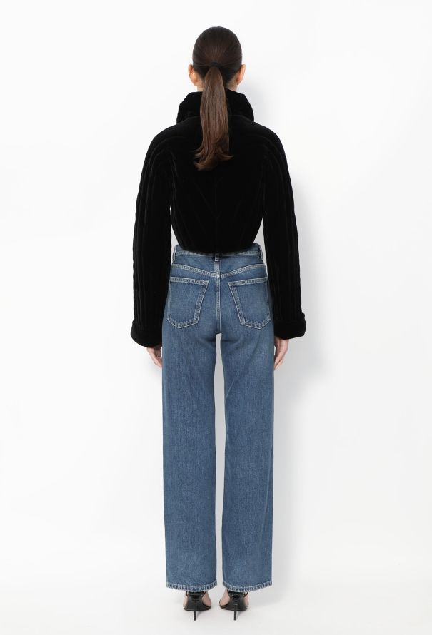 Thierry Mugler 2000 Ribbed Velvet Bolero - 5