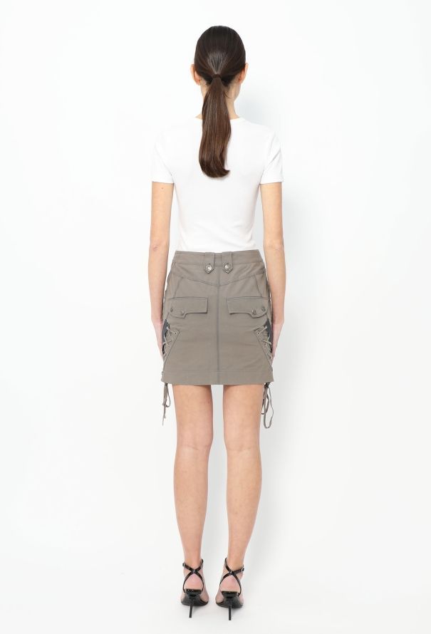 Christian Dior 2004 Lace-up Cargo Skirt - 4