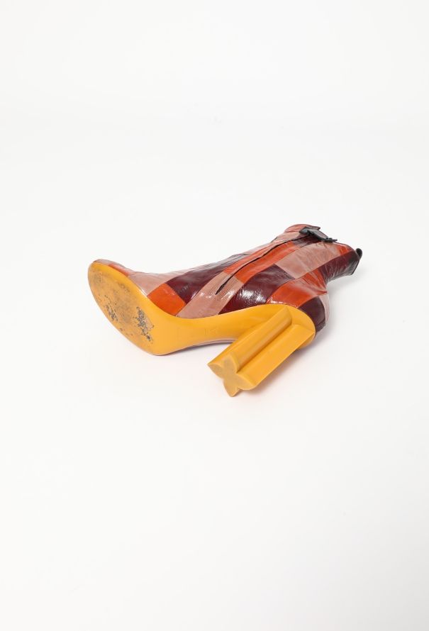 Louis Vuitton S/S 2015 'Swinging' Patchwork Boots - 7