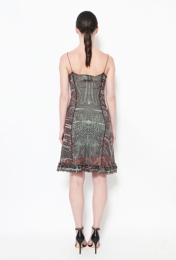 Jean Paul Gaultier 1996 Tattoo Mesh Slip Dress - 3