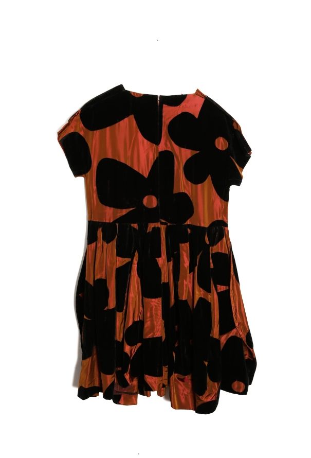 Comme des Garçons 2022 Velvet Floral Taffeta Dress - 7