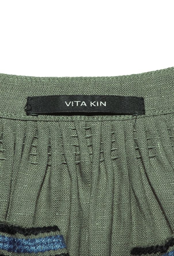 Vita Kin Embroidered Belted Linen Tassel Tunic - 7