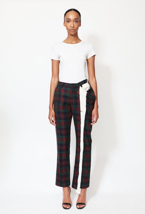Comme des Garçons 2007 Deconstructed Plaid Wool Trousers - 1