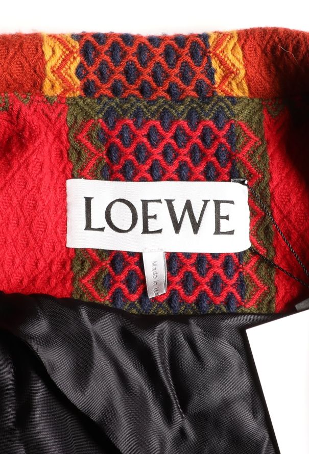Loewe 2020 Asymmetrical Checkered Coat - 6