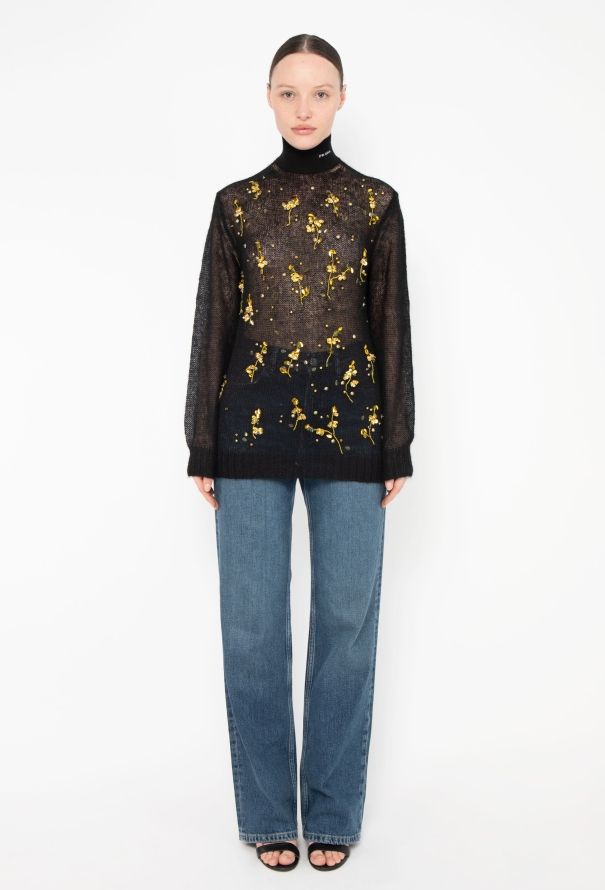 Prada Embellished Mohair Knit Top - 2