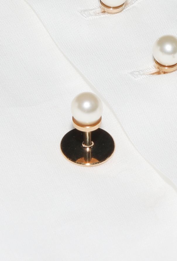 Chanel 2005 Pearl Button Voile Blouse - 8