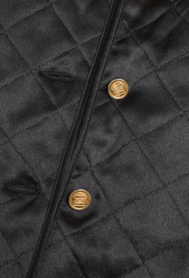 Chanel Vintage Quilted Silk Skirt - 6