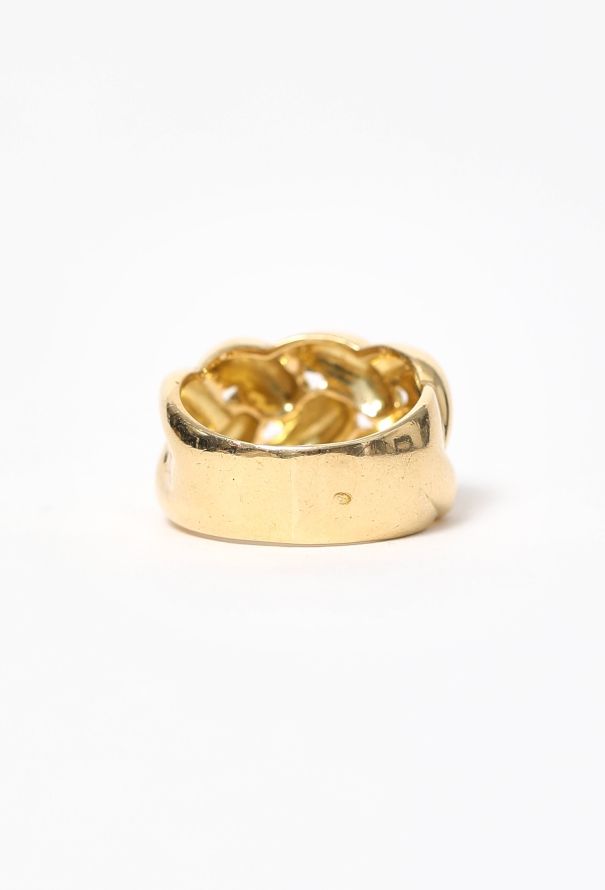 Vintage Fine Jewelry 1980s 18k Yellow Gold Braided Ring - 5