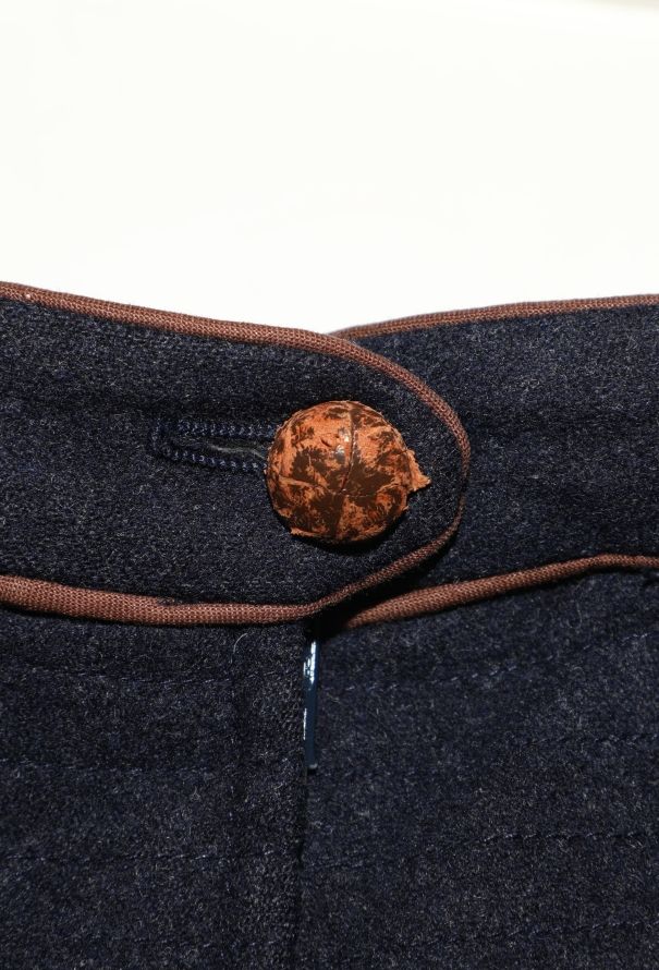 Saint Laurent '70s Piped Trim Felted Skirt - 6