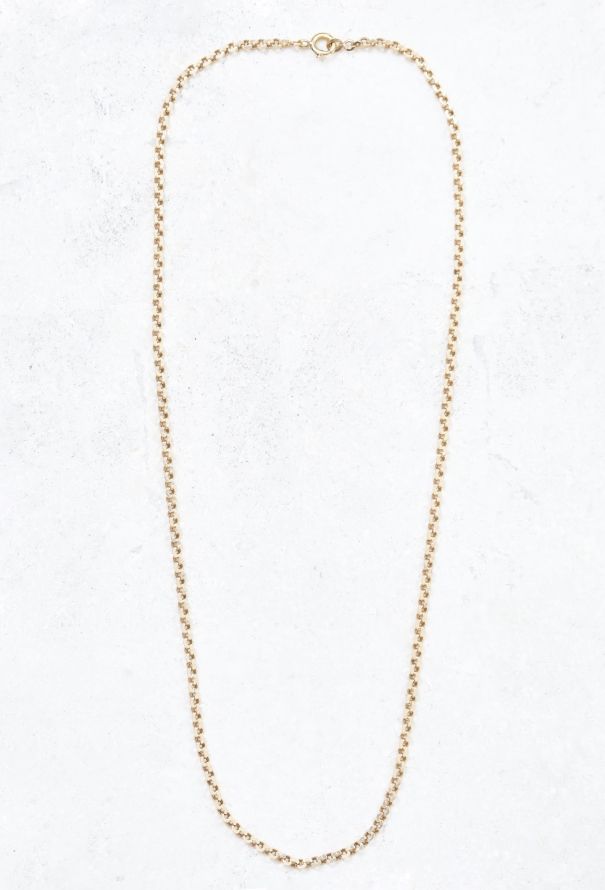 Vintage Fine Jewelry Classic 18k Yellow Gold Chain Necklace - 1