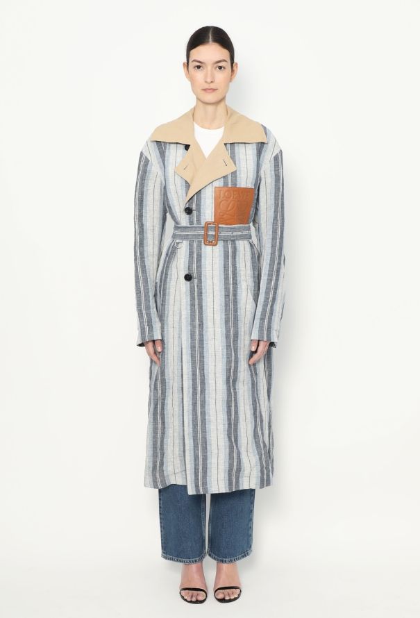 Loewe Belted Linen Trench Coat - 1
