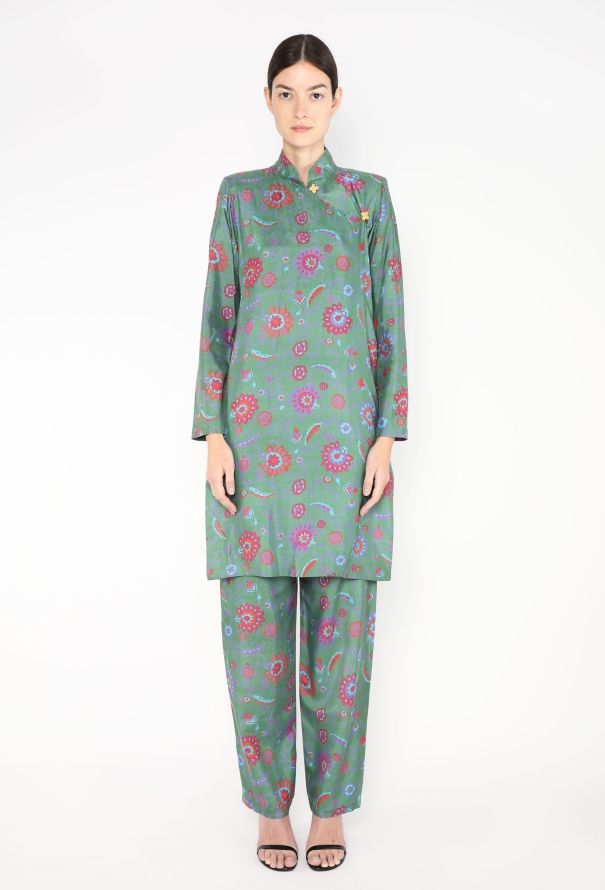 Saint Laurent F/W 1996 Silk Tunic Ensemble - 1