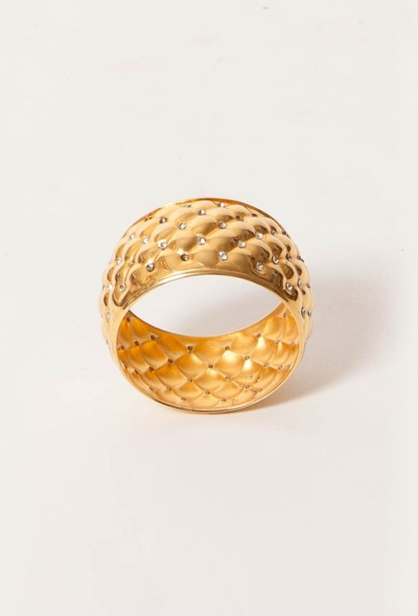 Valentino Vintage Quilted Strass Bracelet - 6