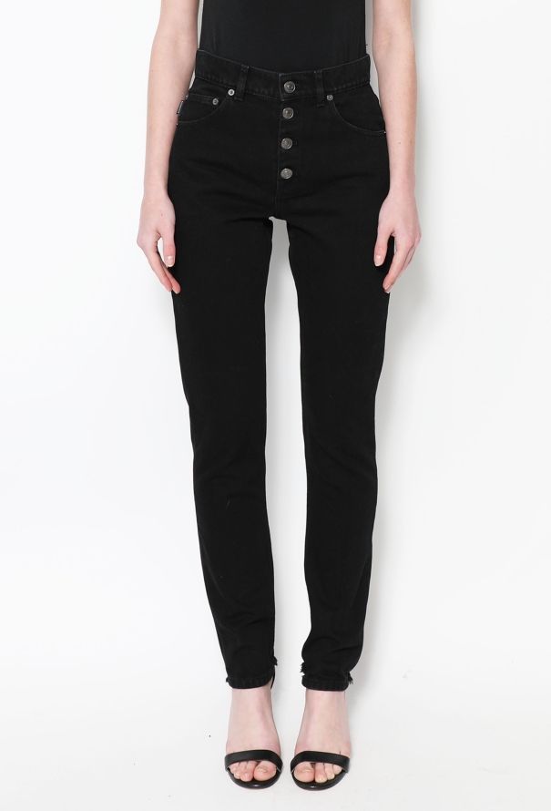 Balenciaga High-Waisted Buttonfly Jeans - 2