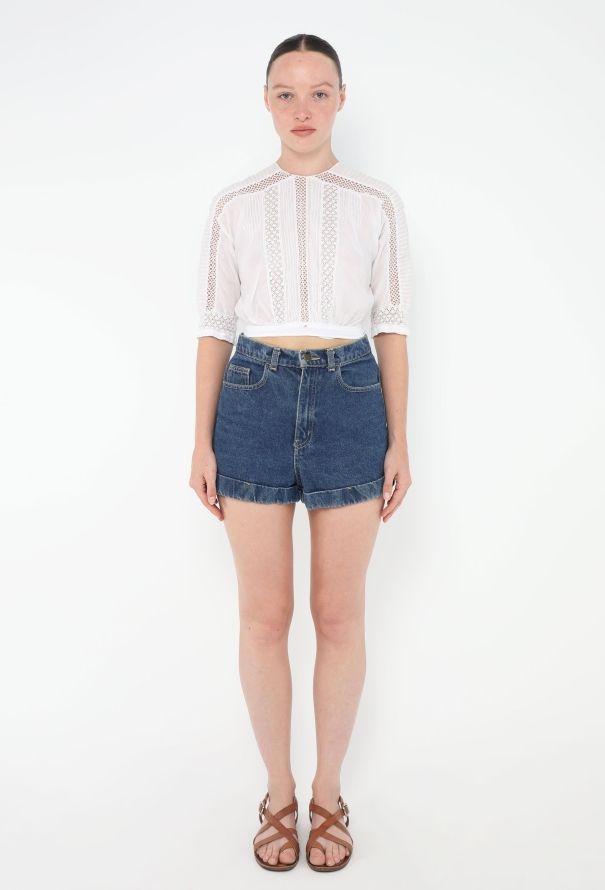 Antique Lace Trim Pintuck Top - 2