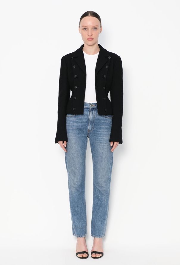 Chanel Cropped Bouclé Camélia Jacket - 2