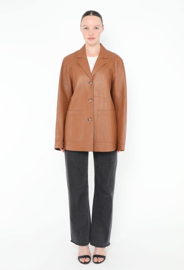 Toteme 2024 Lambskin Leather Jacket - 3