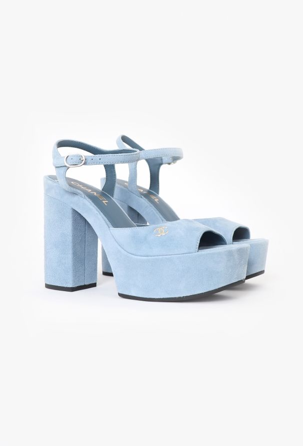Chanel 2023 Suede Platform Pumps - 3