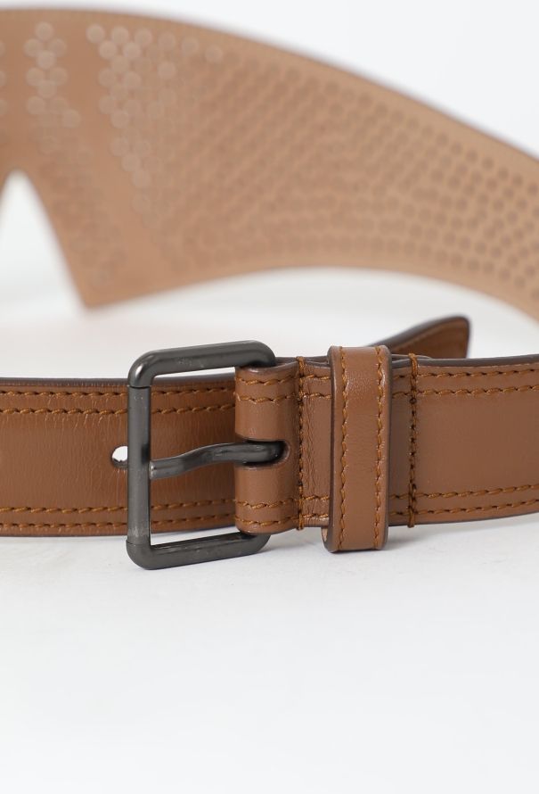 Alaïa 2021 Leather Perforated Corset Belt - 4