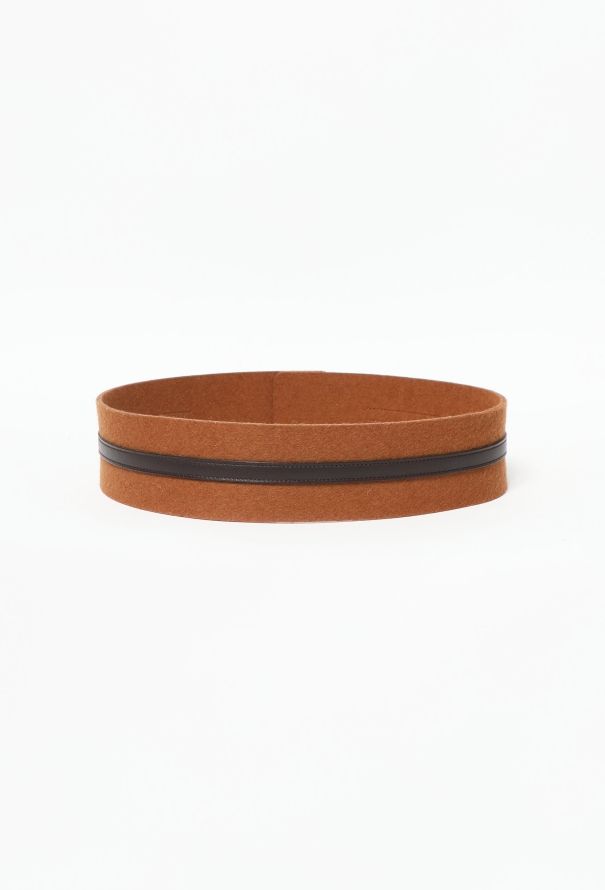 Hermès 2012 Felt & Leather Belt - 3