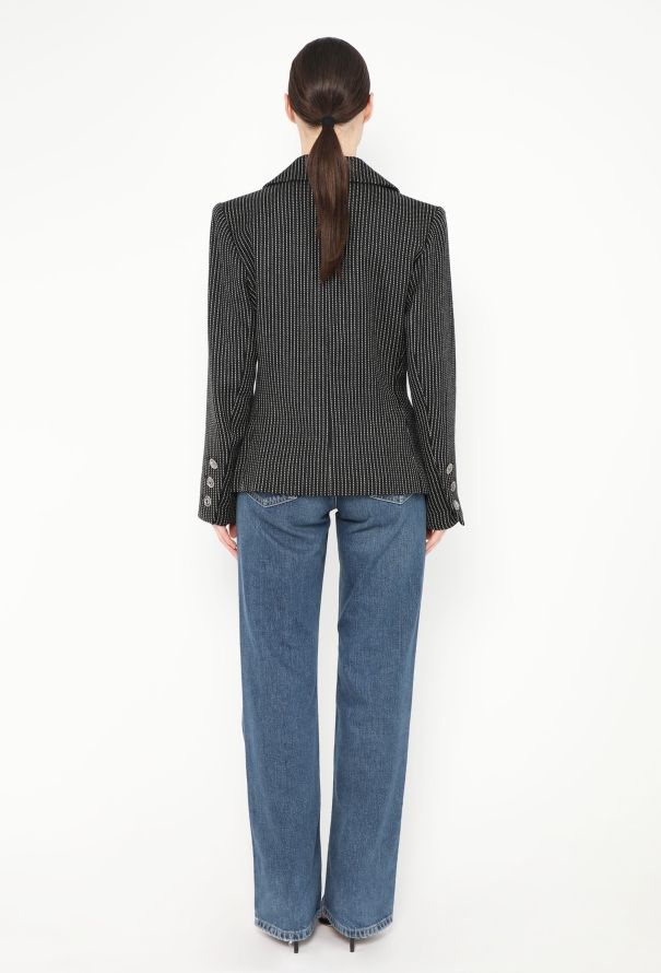 Saint Laurent F/W 1992 Pinstripe Blazer - 5