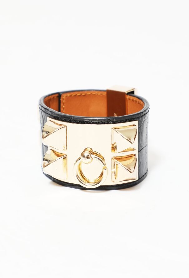 Hermès Alligator Leather Médor Cuff - 1