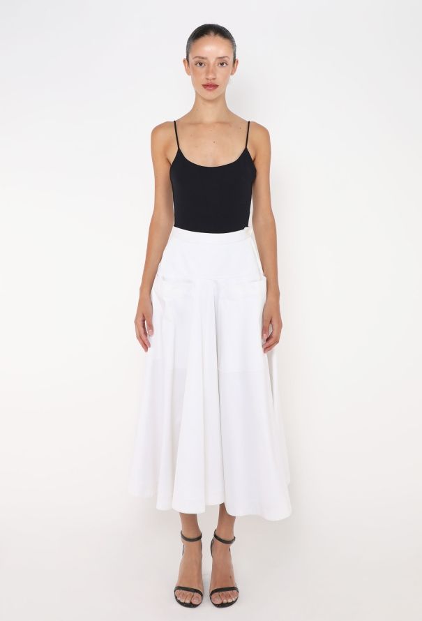 Saint Laurent Vintage Flared Cotton Skirt - 4